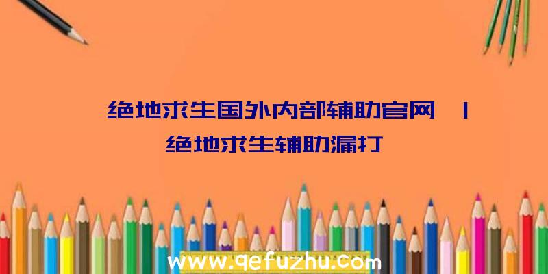 「绝地求生国外内部辅助官网」|绝地求生辅助漏打